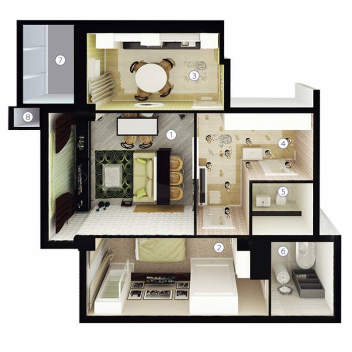 2х комнатные квартиры в доме Бизнес класса 