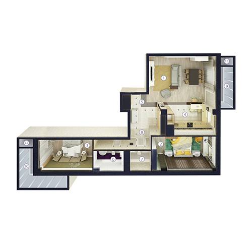 3х комнатные квартиры в доме Бизнес Класса 