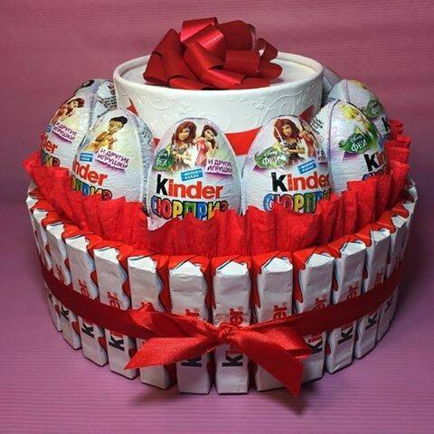 киндер,торты,памперсов,конфеты,розы, куклы,корзины,коробки, фотография 6
