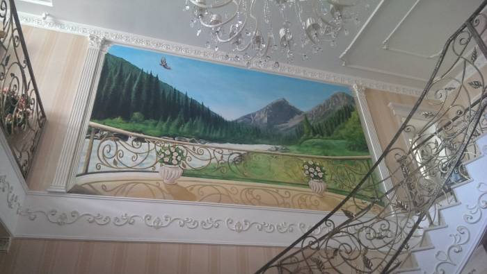 Разработка дизайн-проектов; картины маслом; роспись стен; декор лепнин, фотография 7