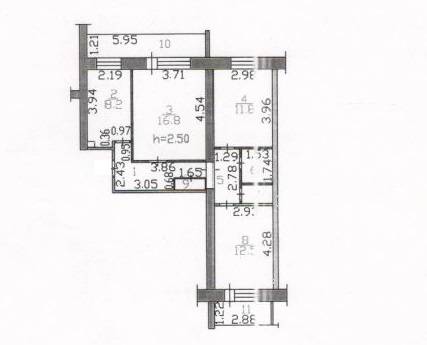 Продам 3 комн 37 000 000 тг 9/9 эт улучш кирп, Набережная им. Е.П.Славского 40, фотография 8