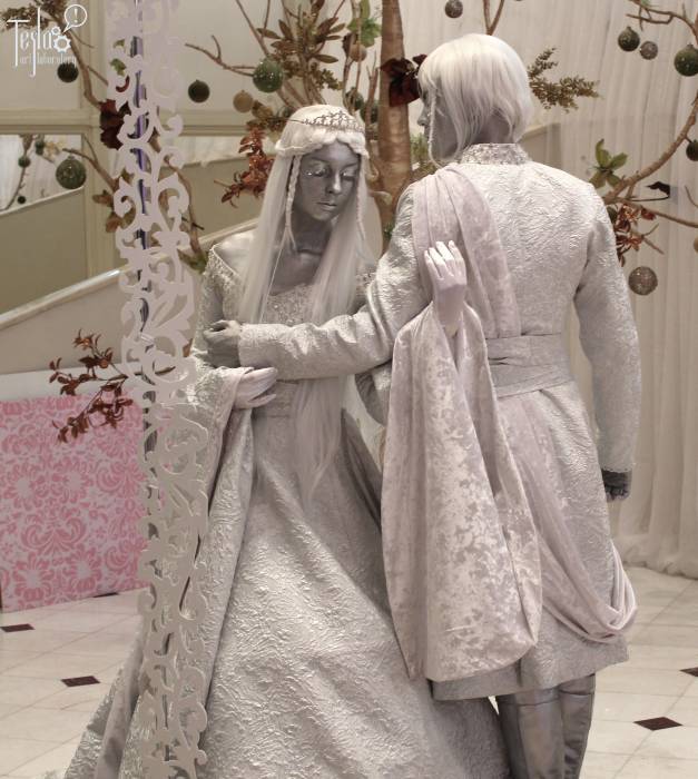 Живые статуи на встрече гостей от TESLA Art Lab , фотография 1