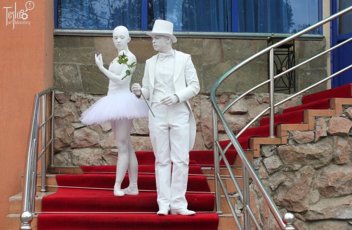 Живые статуи на встрече гостей от TESLA Art Lab , фотография 3