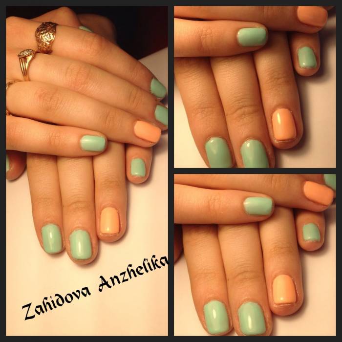 маникюр, гелевое покрытие, дизайн, фотография 2