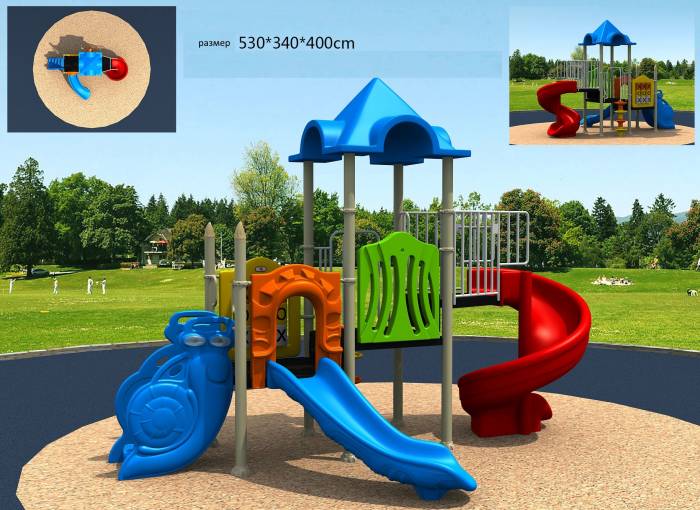 Детский игровой комплекс горки Мультик, фотография 1