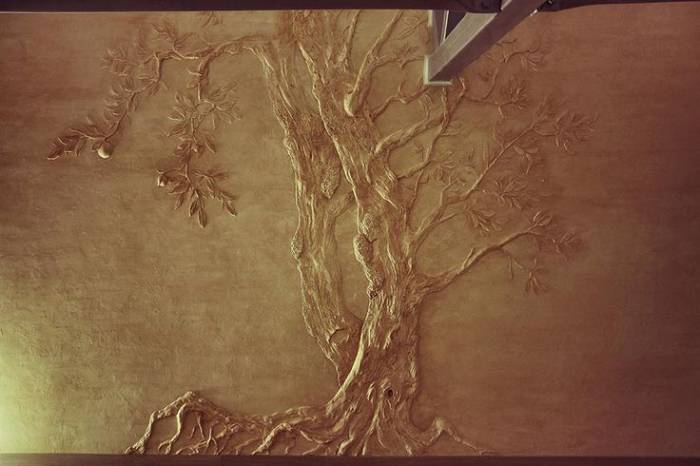 3D барельеф в интерьере, фотография 3