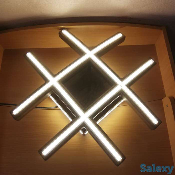 Потолочные светодиодные люстры LED из дерева. Астрахань, фотография 3
