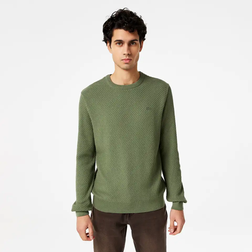 Мужской свитер lacoste regular fit с круглым вырезом, фотография 1