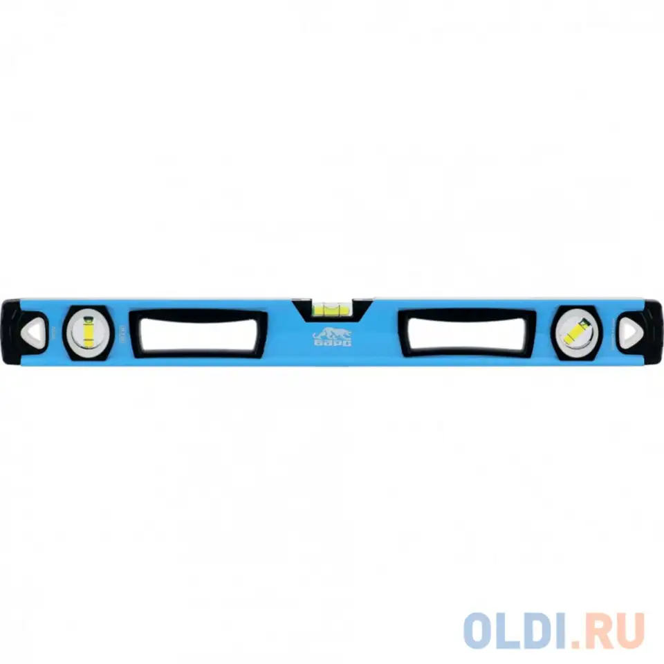 Уровень алюмин. двуручный, 800 мм, профиль 1,6 мм, фрезеров, ударопрочные заглушки,, фотография 1