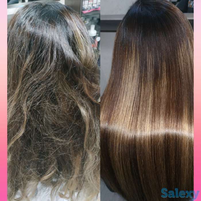 Кератиновое выпрямление, услуги парикмахера, фотография 1
