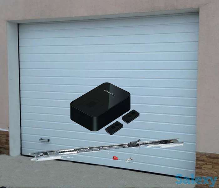Секционные Гаражные ворота с фотоэлементами и сигнальной лампой, фотография 2