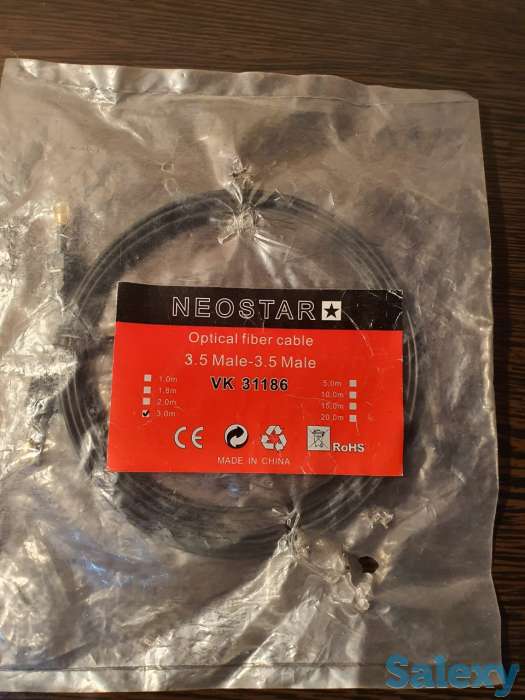 Оптический цифровой звуковой кабель, оптоволоконный, 3 метра, фотография 3