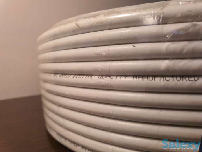 Кабель телевизионный для телевидения провод шнур RG-6, 92 метра 90%, фотография 2