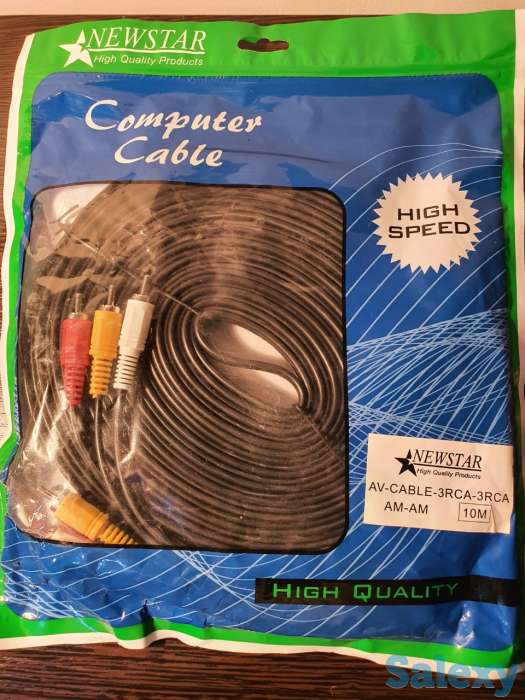 Кабель DVD AV-3RCA-3RCA, AM-AM три тюльпана шнур провод ДВД, фотография 5