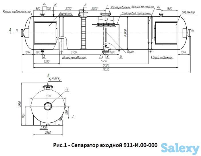 Аппараты для сепарации нефти с газовым фактором до 1500  м куб/м куб., фотография 1