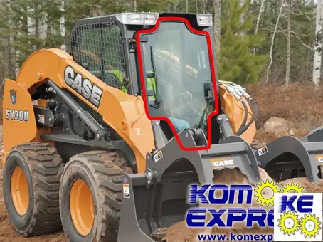 84344565 Стекло лобовое дверь мини-погрузчик CASE SV250  SV300V, фотография 1