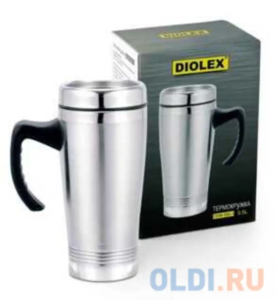 500-1(p)-dxm термокружка diolex  (0,45л) нжс+пластик, двойн.стенки, фотография 1