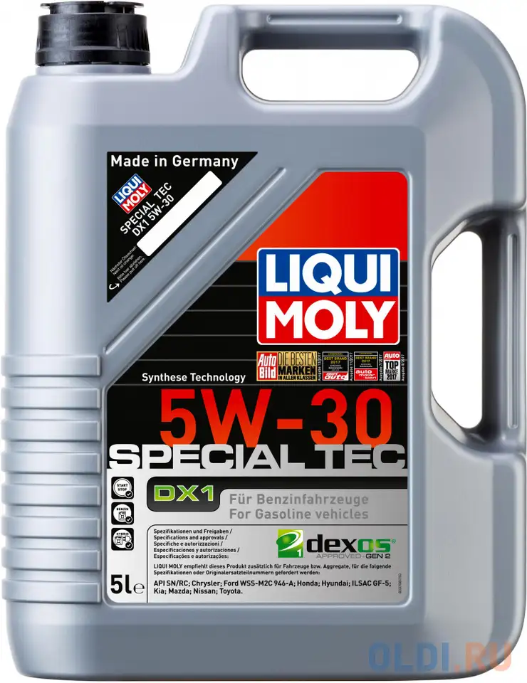 Нс-синтетическое моторное масло liquimoly special tec dx1 5w30 5 л 20969, фотография 1