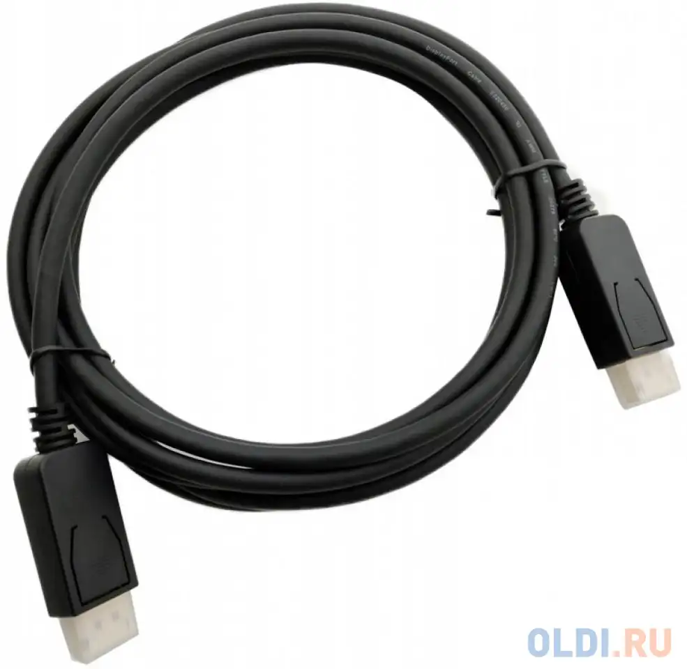 Кабель displayport 3м бюрократ bhp dpp_1.2-3 круглый черный, фотография 1
