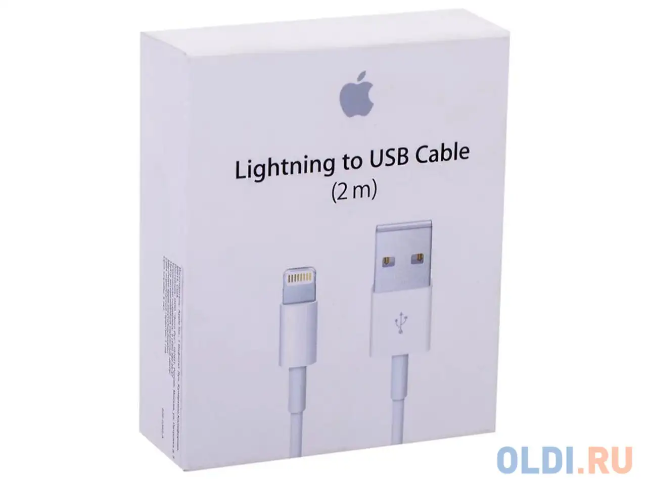 Кабель lightning 2м apple круглый белый, фотография 1
