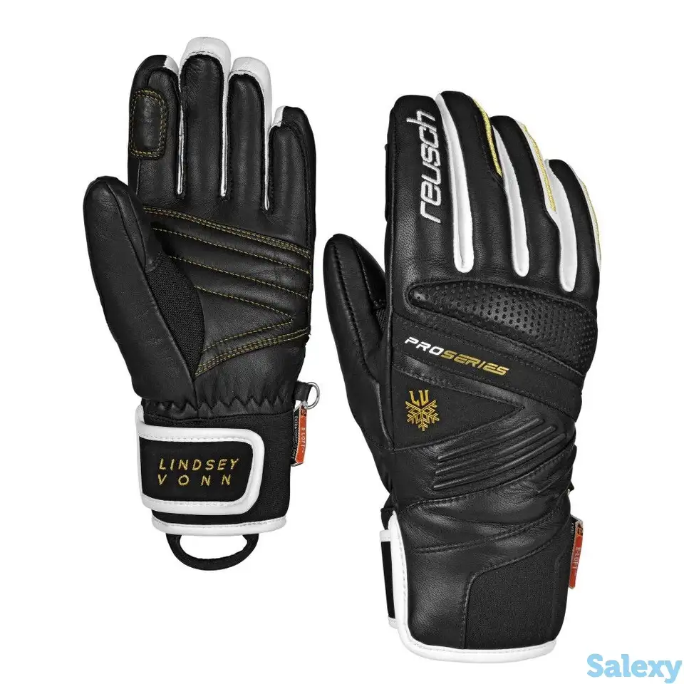 Перчатки reusch lindsey black/white/gold, фотография 17
