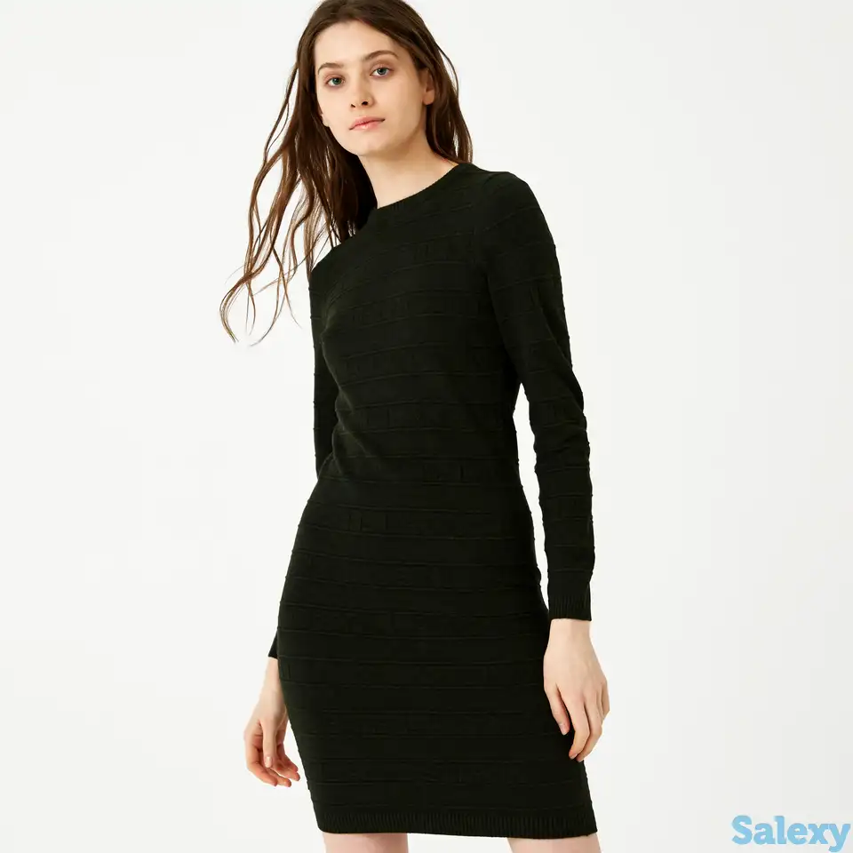 Женское платье lacoste с длинным рукавом и круглым вырезом, фотография 1