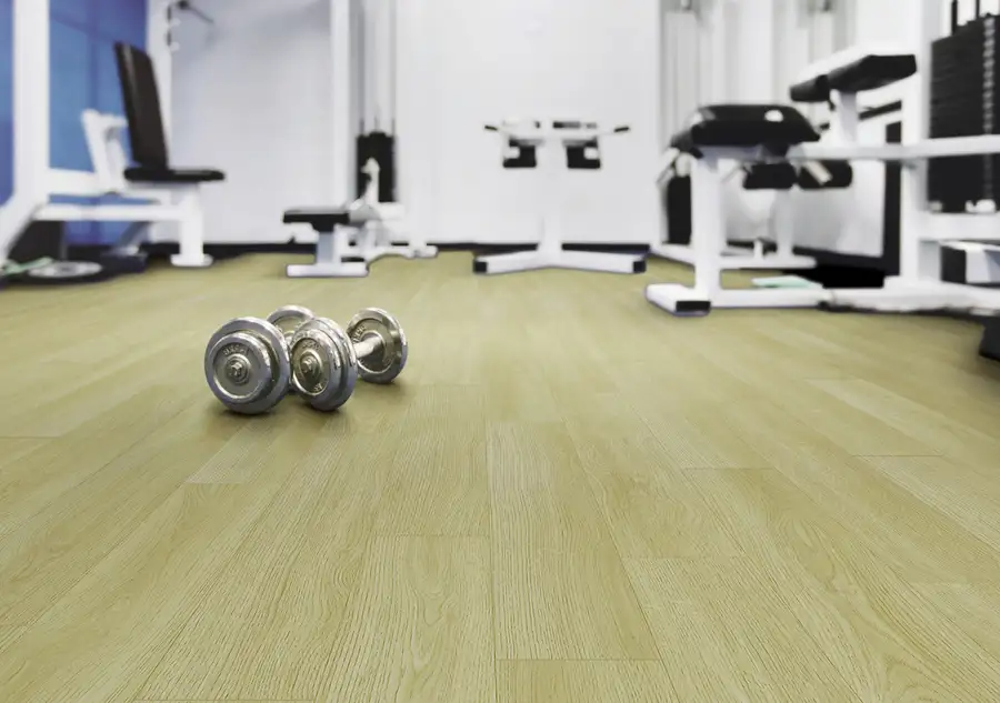 Спортивный коммерческий линолеум. Линолеум для тренажерных и спортивных помещений, линолеум для спортзалов интерьерный, фотография 7