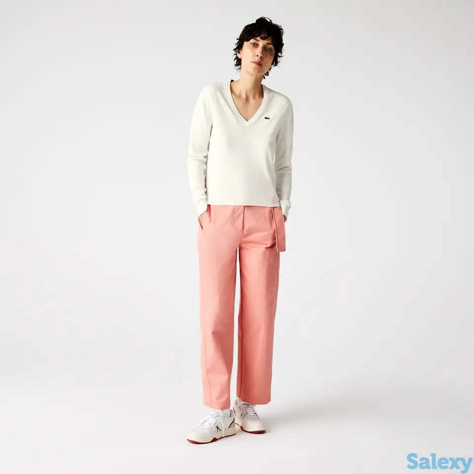 Женский свитер lacoste c v-образным вырезом, фотография 1