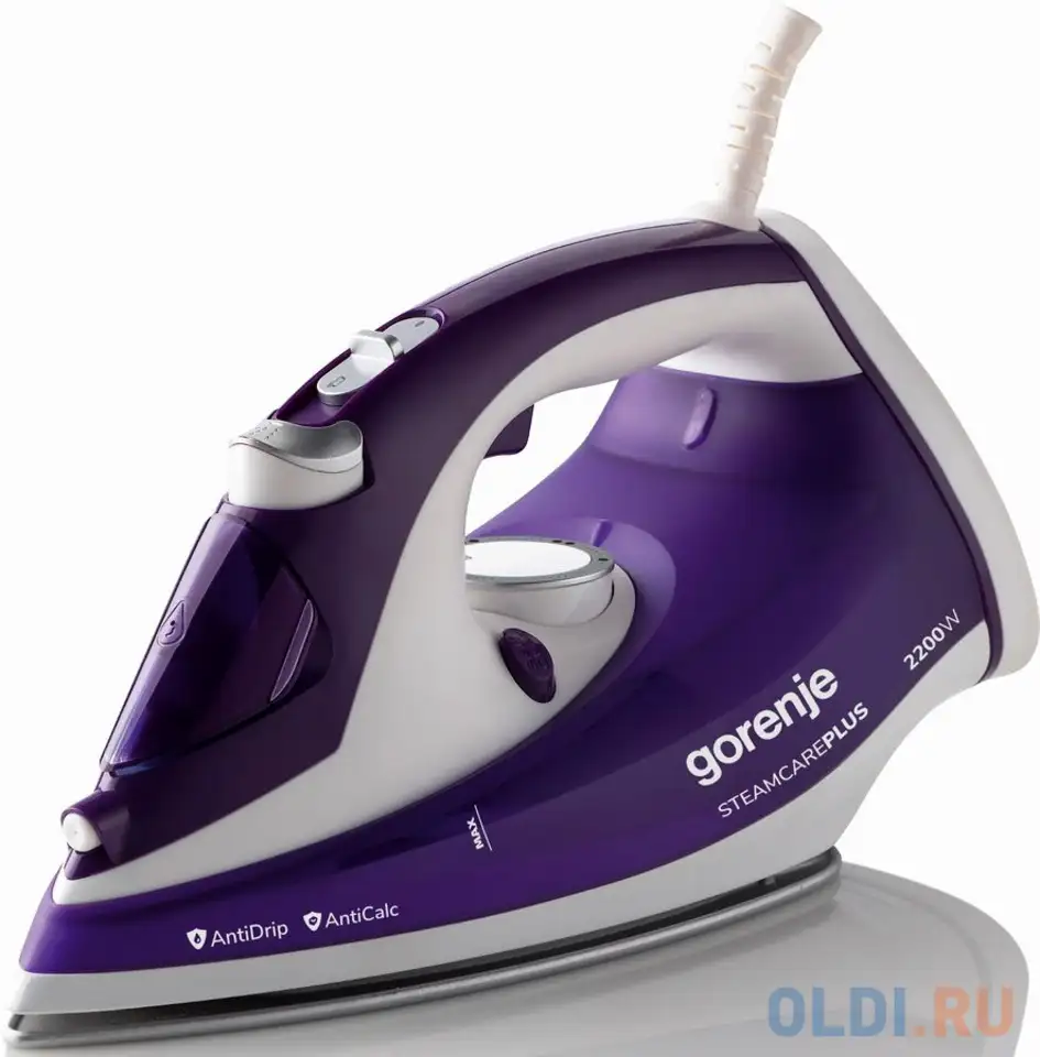 Утюг gorenje sih2200bbc 2200вт белый фиолетовый, фотография 1