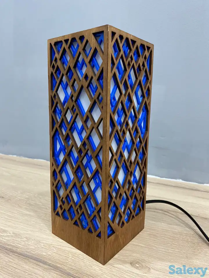 Голубой Интерьерный светильник-ночник, фотография 8