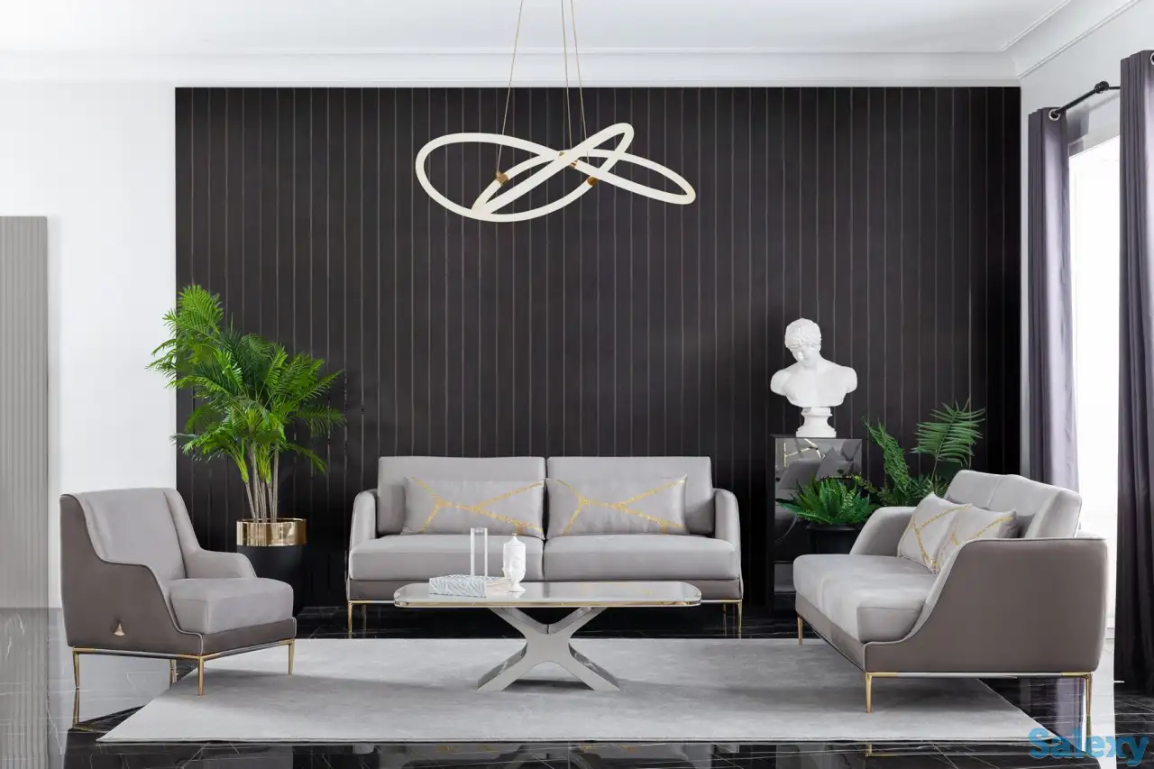 Великолепный комплект диванов 3+3+1 и журнальный столик, фотография 1