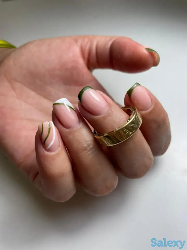 Маникюр, гелевое покрытие, наращивание, фотография 6