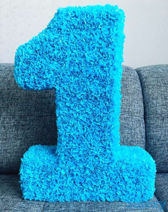 Объемные ЦИФРЫ 1 (один) АРЕНДА на день рождения, ГОДИК для фотосессии, фотография 1