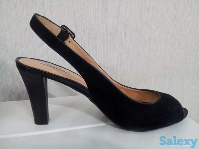 Туфли черные Geox (Италия), замшевые, недорого, фотография 1