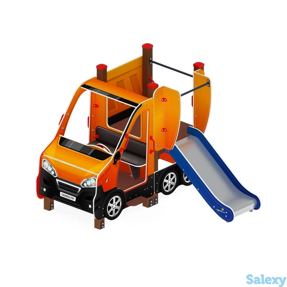 Детский игровой комплекс «машинка с горкой 1» дик 1.03.1.01-01 н 750, фотография 1