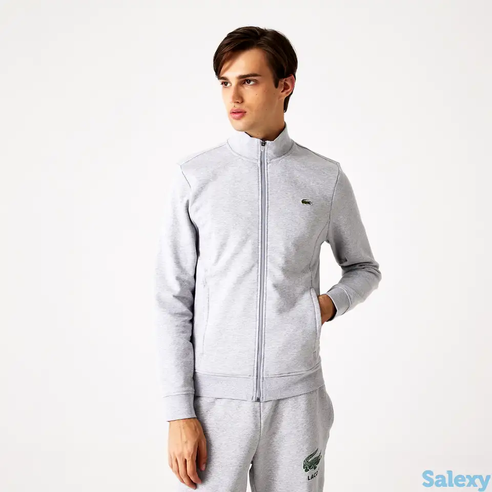 Мужская флисовая толстовка на молнии lacoste sport classic fit, фотография 1