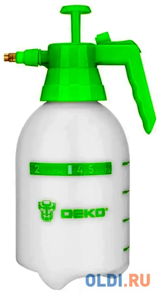 Опрыскиватель deko dksp04 2л белый/зеленый (065-0936), фотография 1