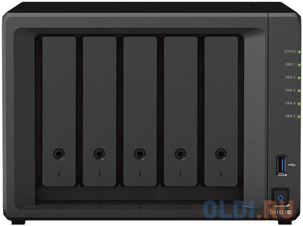 Схд настольное исполнение 5bay no hdd usb3 ds1522+ synology, фотография 1