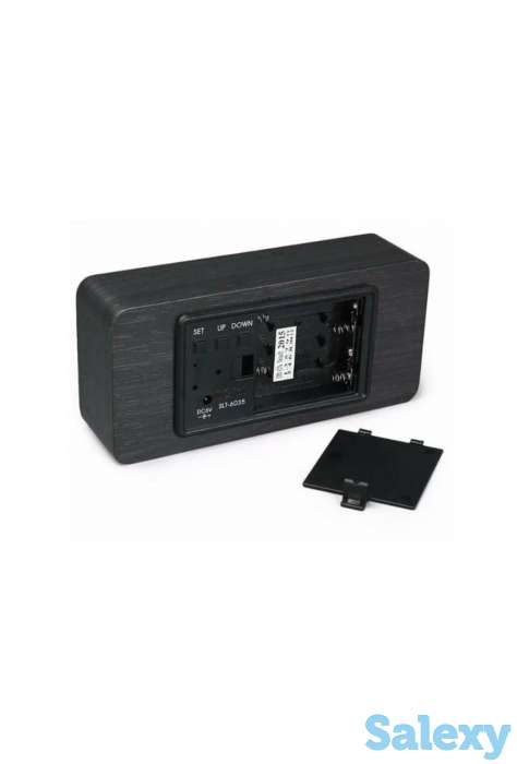 Электронные, деревянные часы, фотография 2