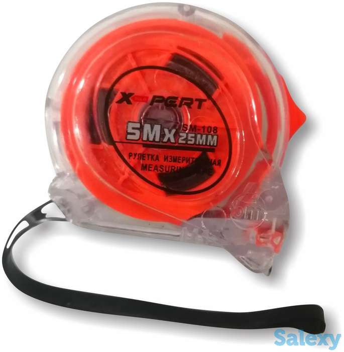 Рулетка измерительная 5м. оранжевая, фотография 1