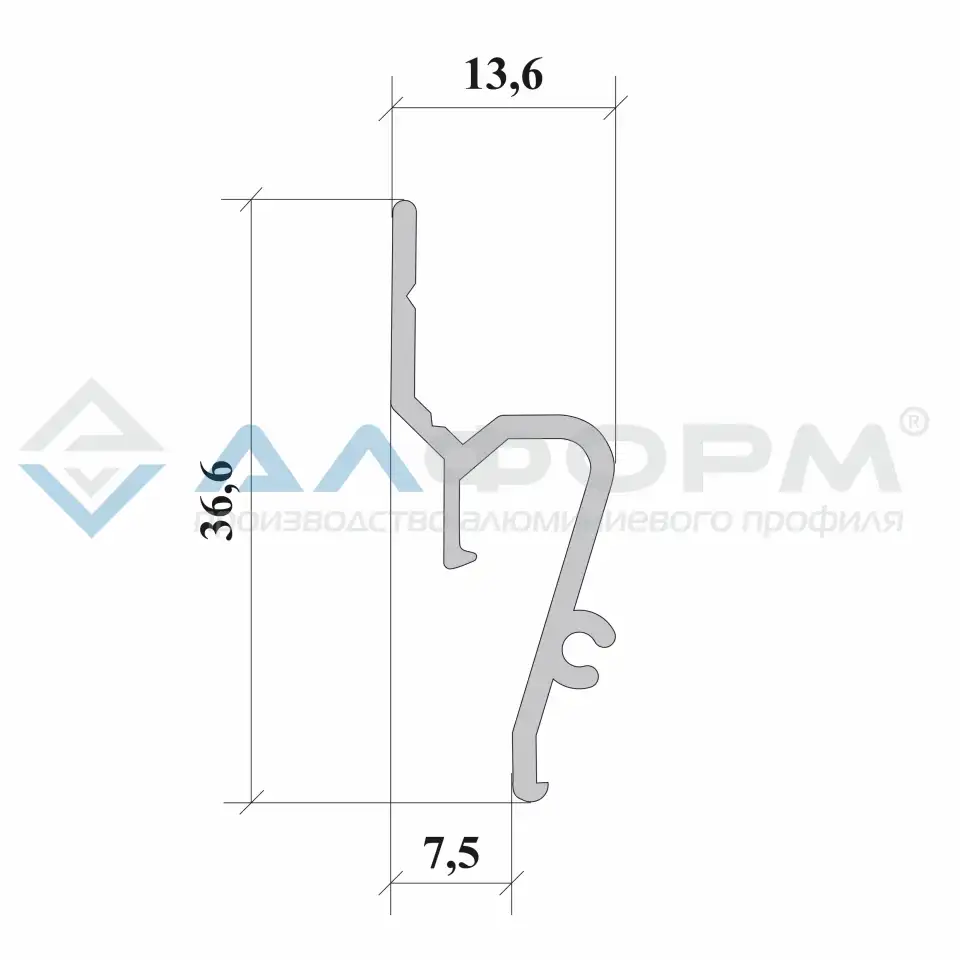Стеновой профиль Delta теневой, фотография 2