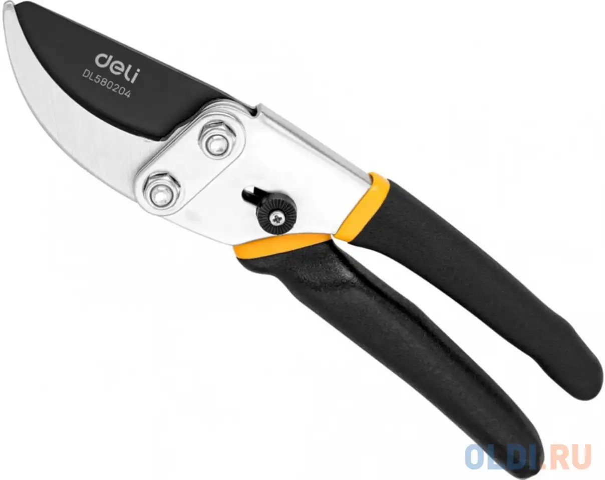 Секатор deli dl580204 размер 200 мм. макс диаметр резки 15 мм., фотография 1