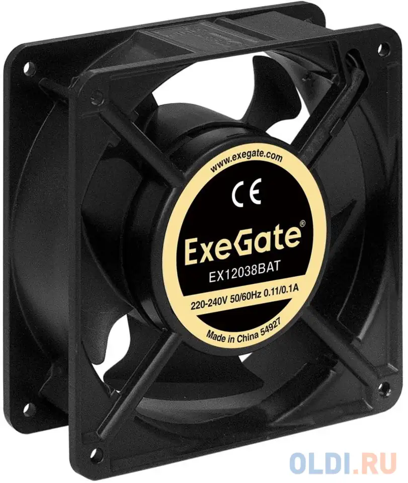 Exegate ex289019rus вентилятор 220в exegate ex12038bat (120x120x38 мм, 2-ball (двойной шарикоподшипн, фотография 1
