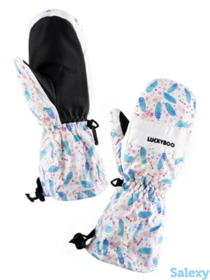 Варежки luckyboo 20-21 future feather big fingers white, фотография 1