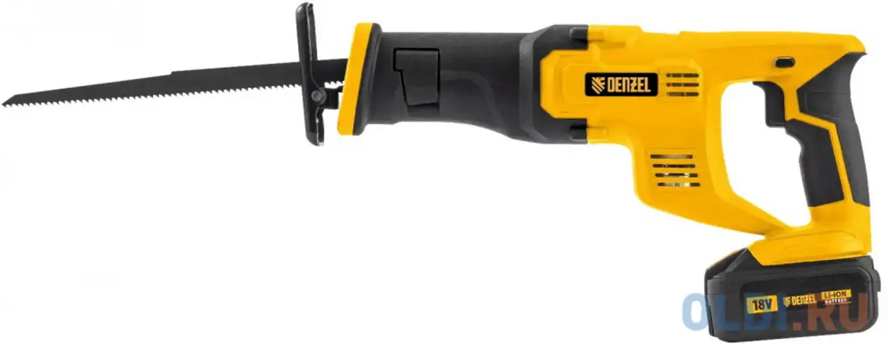 Пила сабельная аккумуляторная crc-115,  18в li-ion// denzel, фотография 1