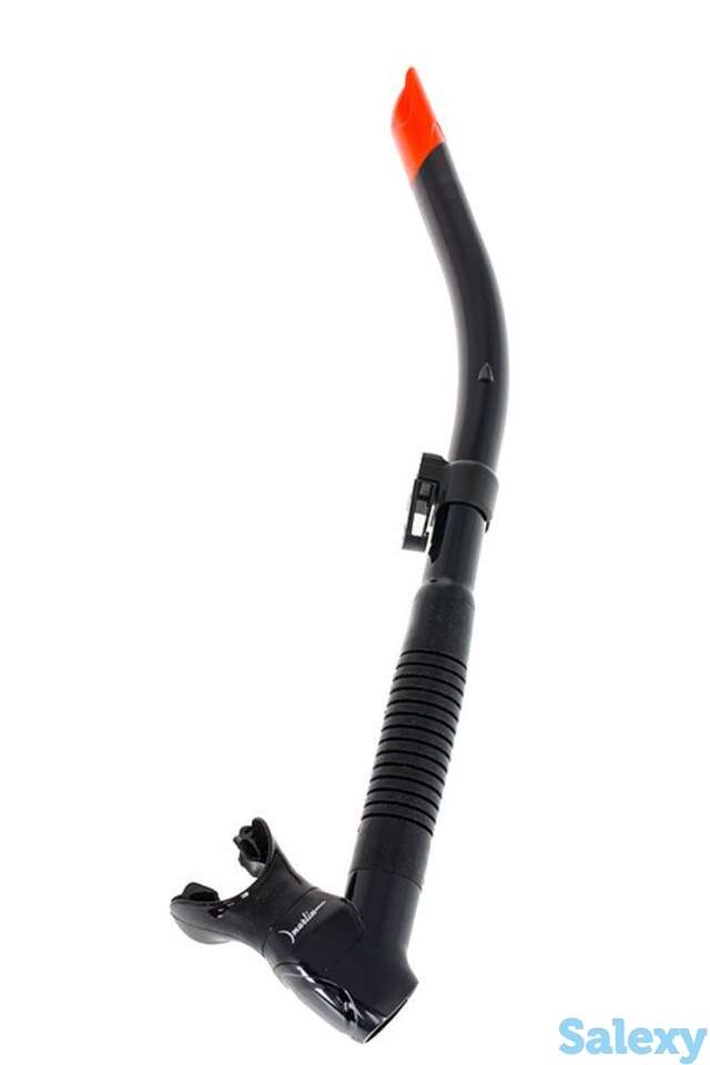 Трубка marlin flash (прямая гофра) black/ orange, фотография 1