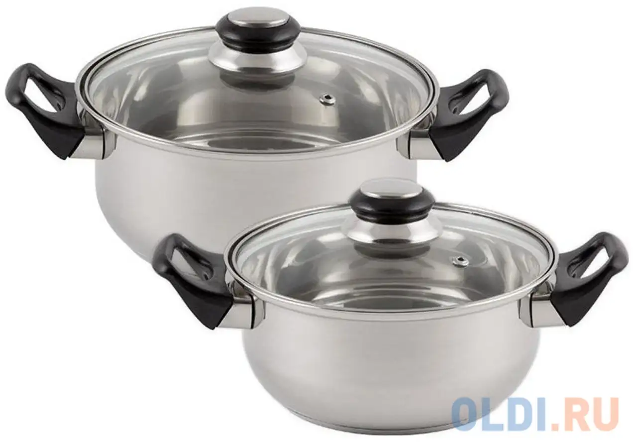 Набор кастрюль нержав. 2 шт. (2 л - 2,8 л) +, фотография 1