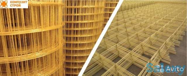 Композитная стеклопластиковая арматура и сетка от производителя, фотография 1