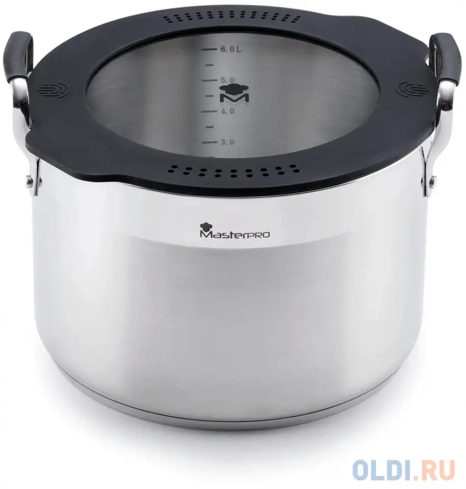 Кастрюля bergner bgeu-3779 24 см 6 л алюминий, фотография 1