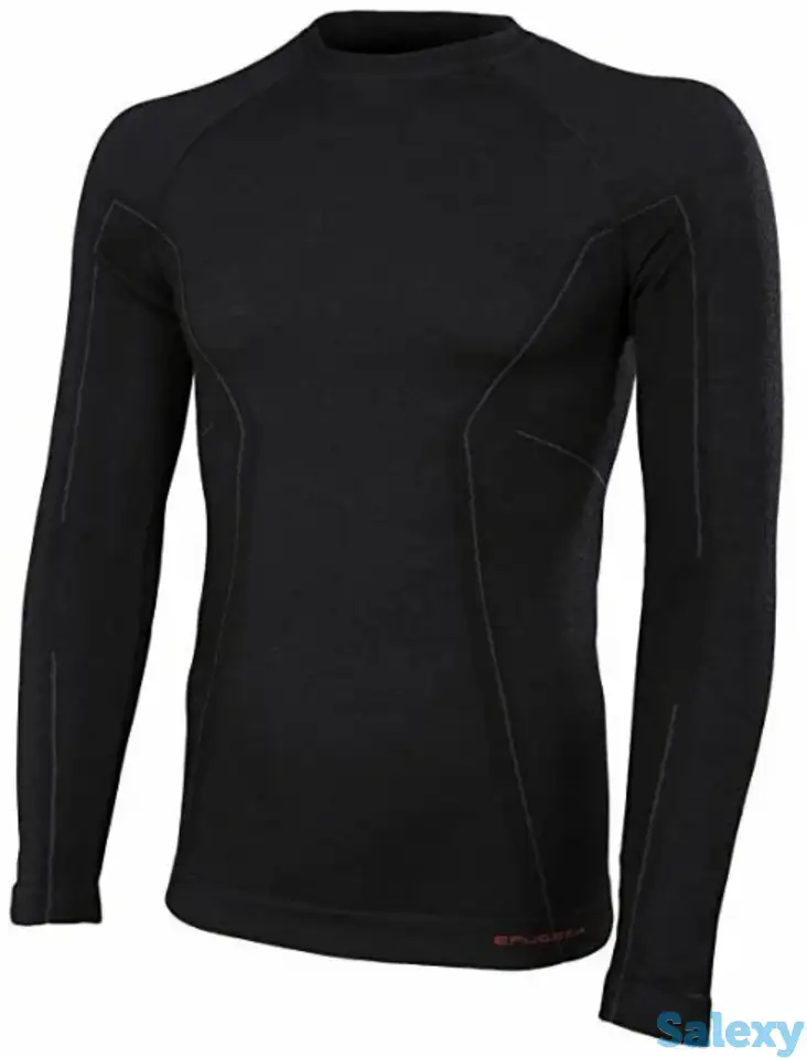 Термокофта brubeck men active wool black, фотография 6